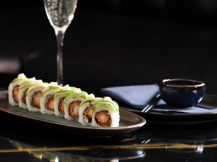 Sushi rolls at Farinet and South restaurant