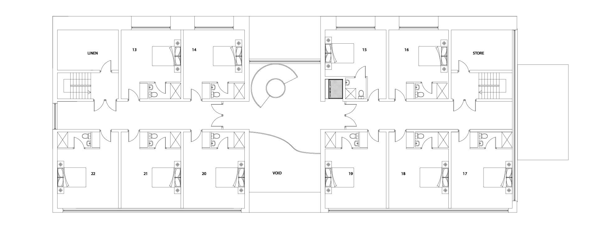 Castell Cidwm plan - Second floor